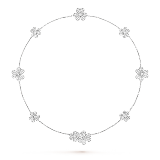 [Clara Jewels]FRIVOLE SILVER 9 FLOWERS NECKLACE