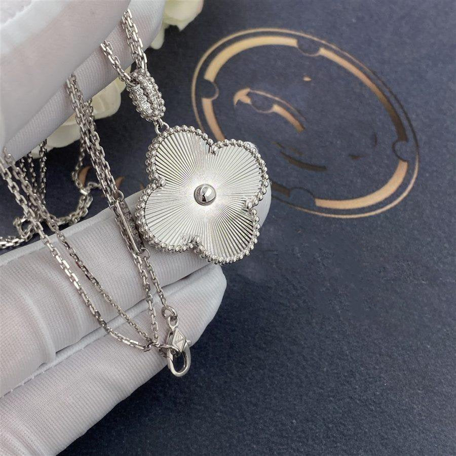 [Clara Jewels]CLOVER 25MM SILVER BIG CLOVER NECKLACE