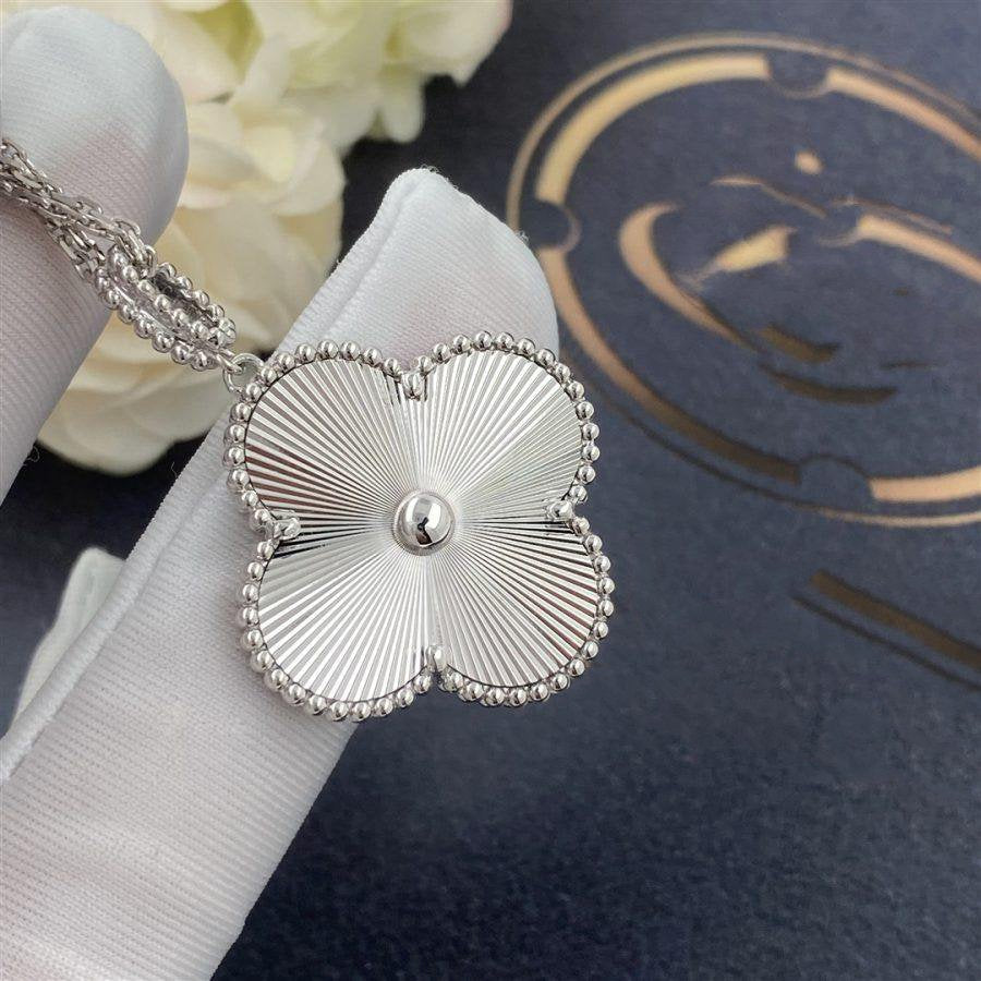 [Clara Jewels]CLOVER 25MM SILVER BIG CLOVER NECKLACE