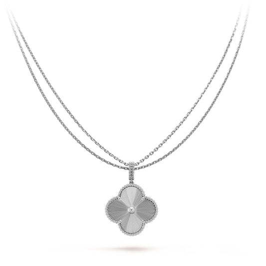 [Clara Jewels]CLOVER 25MM SILVER BIG CLOVER NECKLACE