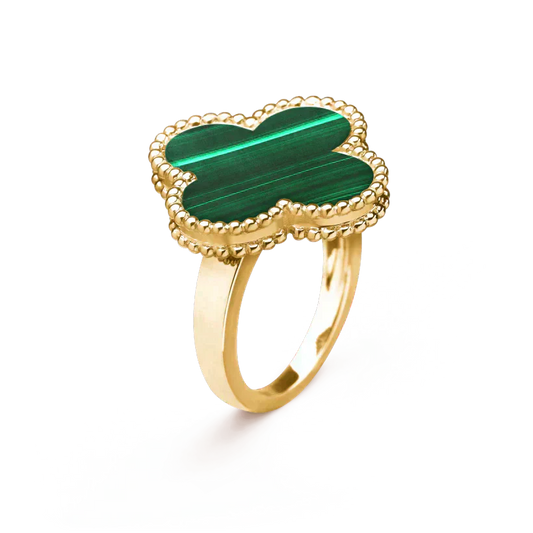 [Clara Jewels]CLOVER MALACHITE RING