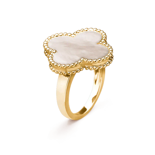 [Clara Jewels]CLOVER WHITE MOP RING