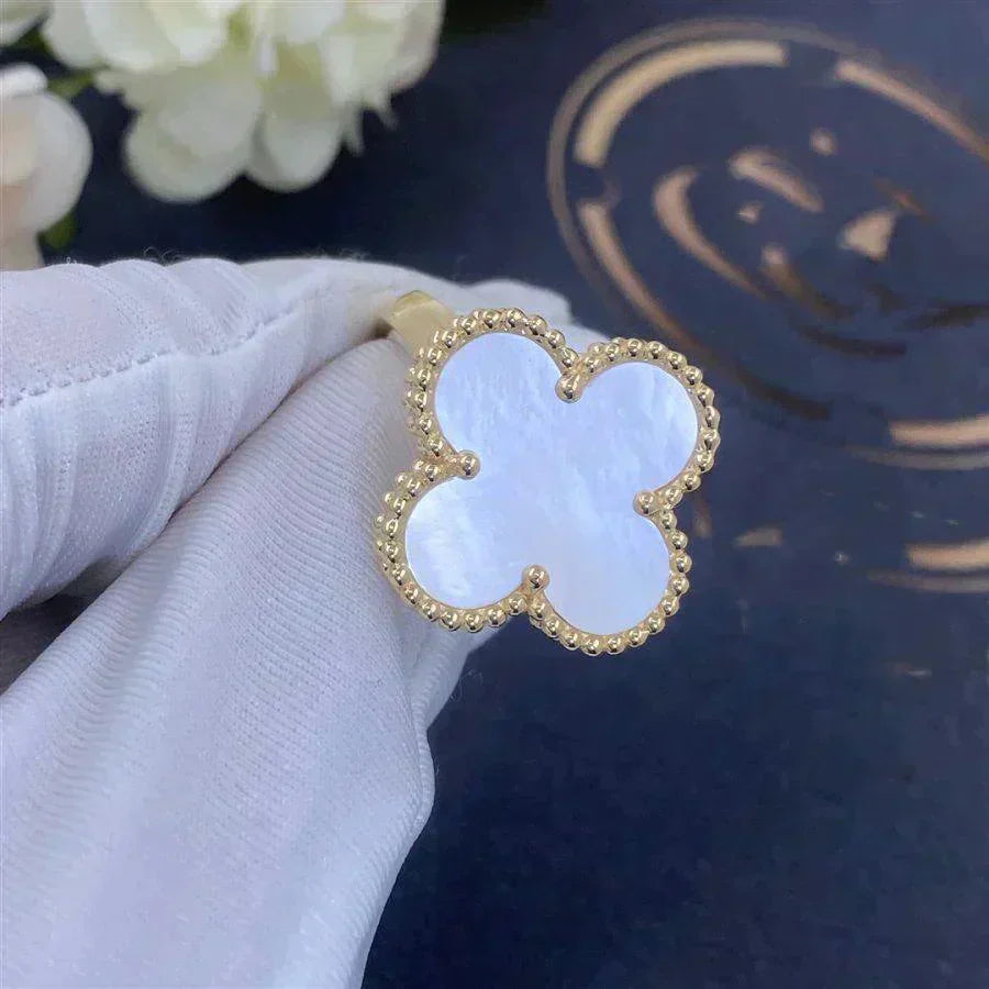 [Clara Jewels]CLOVER WHITE MOP RING