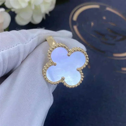 [Clara Jewels]CLOVER WHITE MOP RING