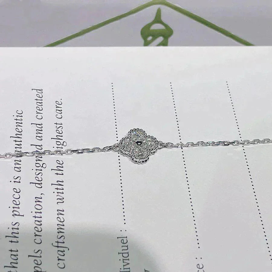[Clara Jewels]CLOVER  SINGLE FLOWER BRACELET SILVER