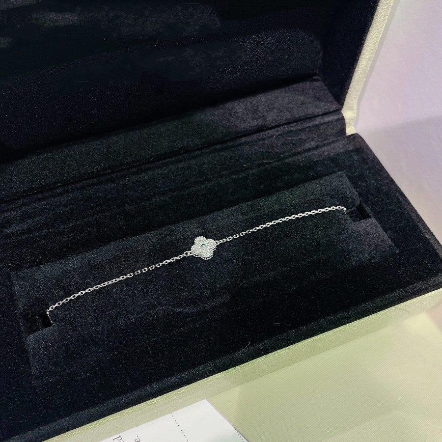 [Clara Jewels]CLOVER  SINGLE FLOWER BRACELET SILVER
