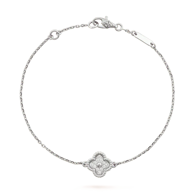 [Clara Jewels]CLOVER  SINGLE FLOWER BRACELET SILVER
