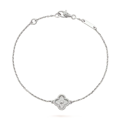 [Clara Jewels]CLOVER  SINGLE FLOWER BRACELET SILVER