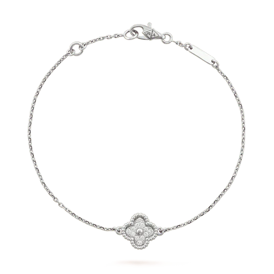 [Clara Jewels]CLOVER  SINGLE FLOWER BRACELET SILVER