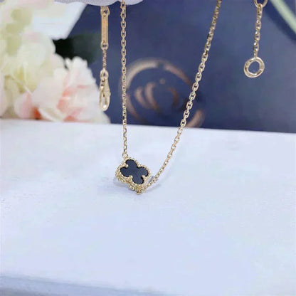 [Clara Jewels]CLOVER ONYX SINGLE FLOWER BRACELET