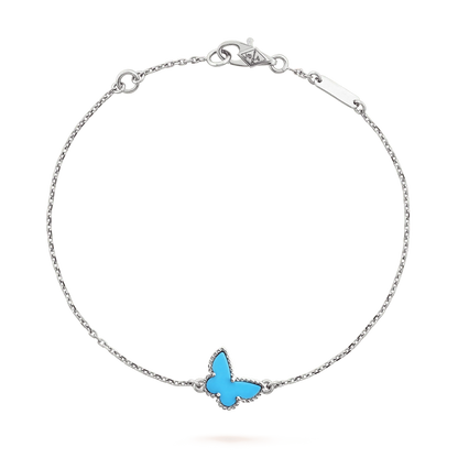 [Clara Jewels]BUTTERFLY TURQUOISE BUTTERFLY BRACELET SILVER