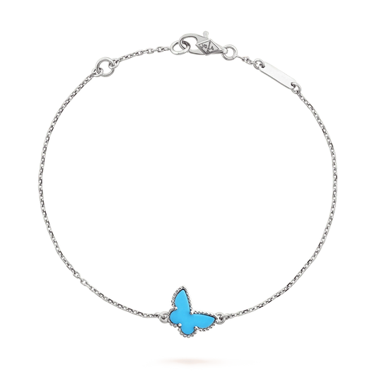 [Clara Jewels]BUTTERFLY TURQUOISE BUTTERFLY BRACELET SILVER