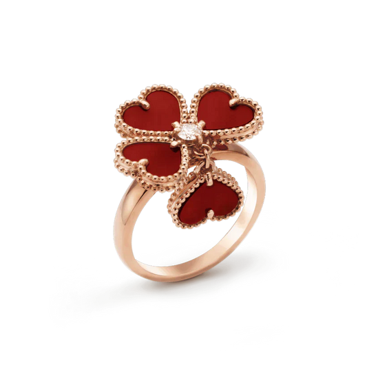 [Clara Jewels]SWEET CLOVER CARNELIAN RING