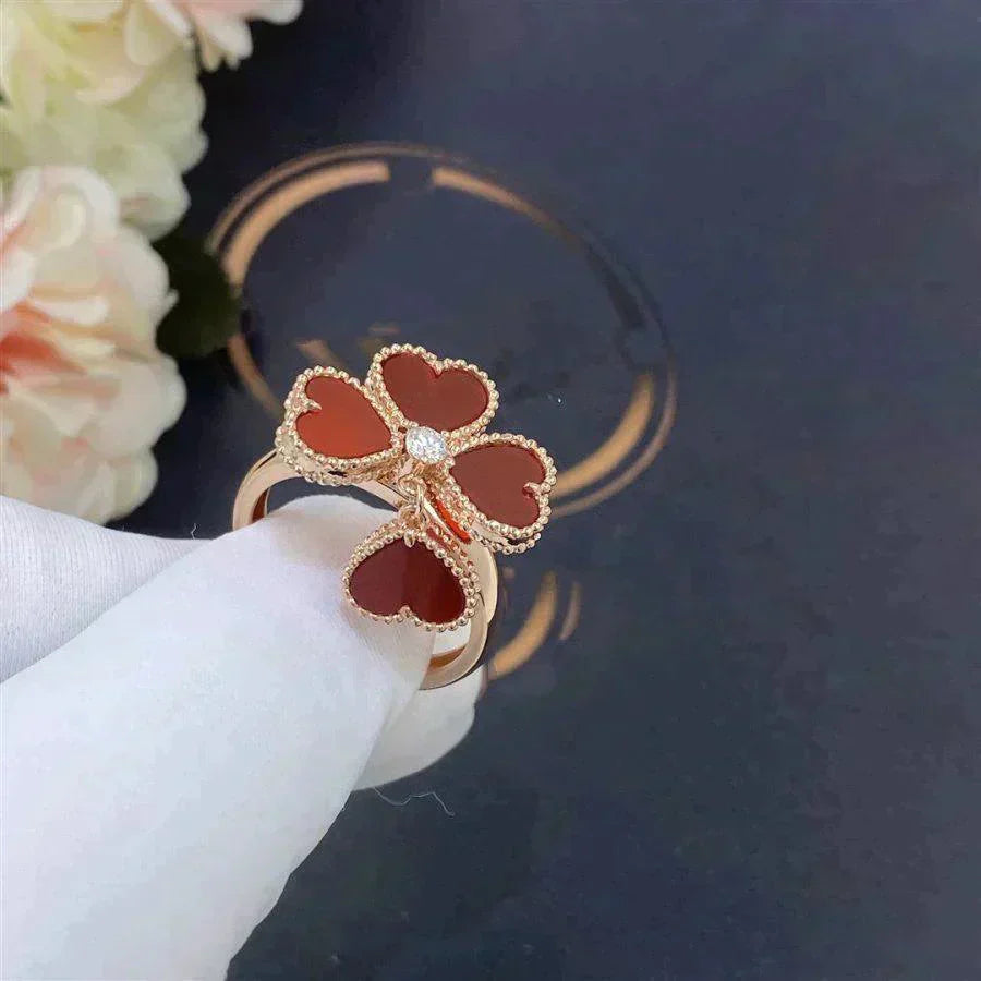[Clara Jewels]SWEET CLOVER CARNELIAN RING