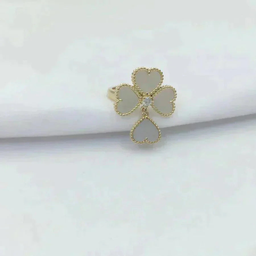 [Clara Jewels]SWEET CLOVER WHITE MOP RING