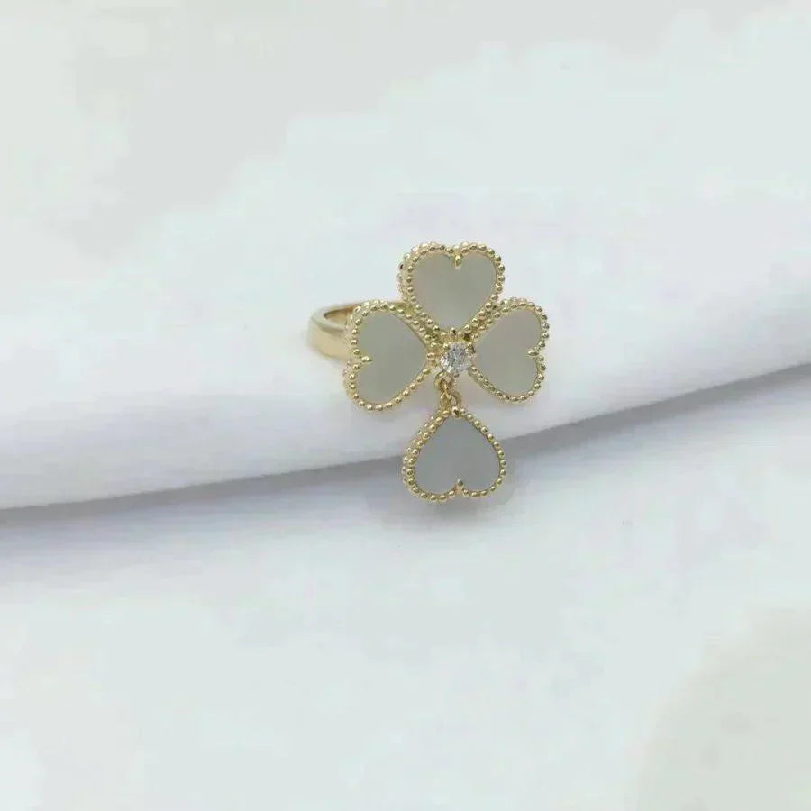 [Clara Jewels]SWEET CLOVER WHITE MOP RING