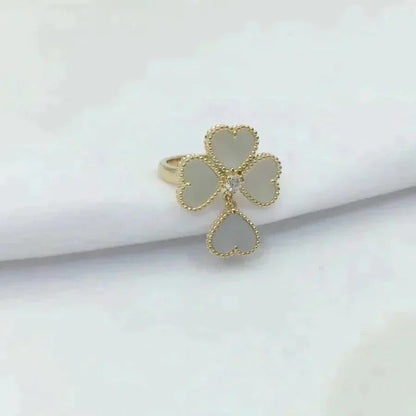 [Clara Jewels]SWEET CLOVER WHITE MOP RING