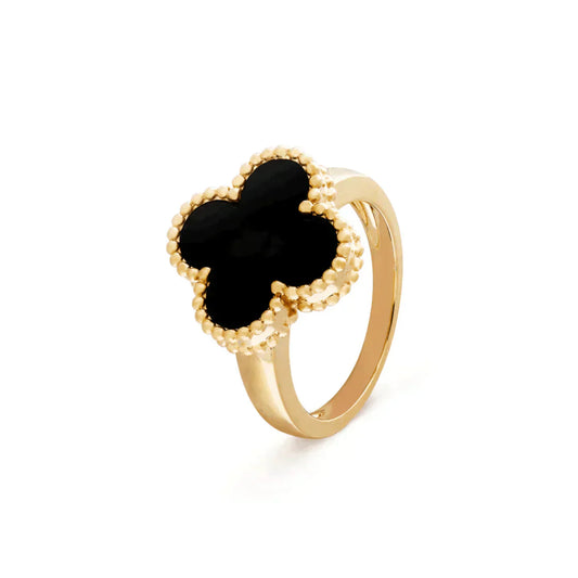 [Clara Jewels]CLOVER ONYX RING