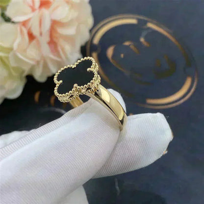 [Clara Jewels]CLOVER ONYX RING
