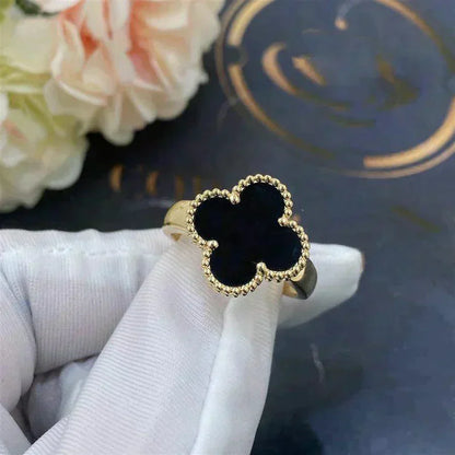 [Clara Jewels]CLOVER ONYX RING