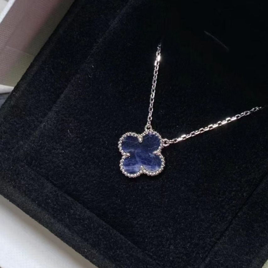 [Clara Jewels]CLOVER 15MM PIETERSITE NECKLACE SILVER
