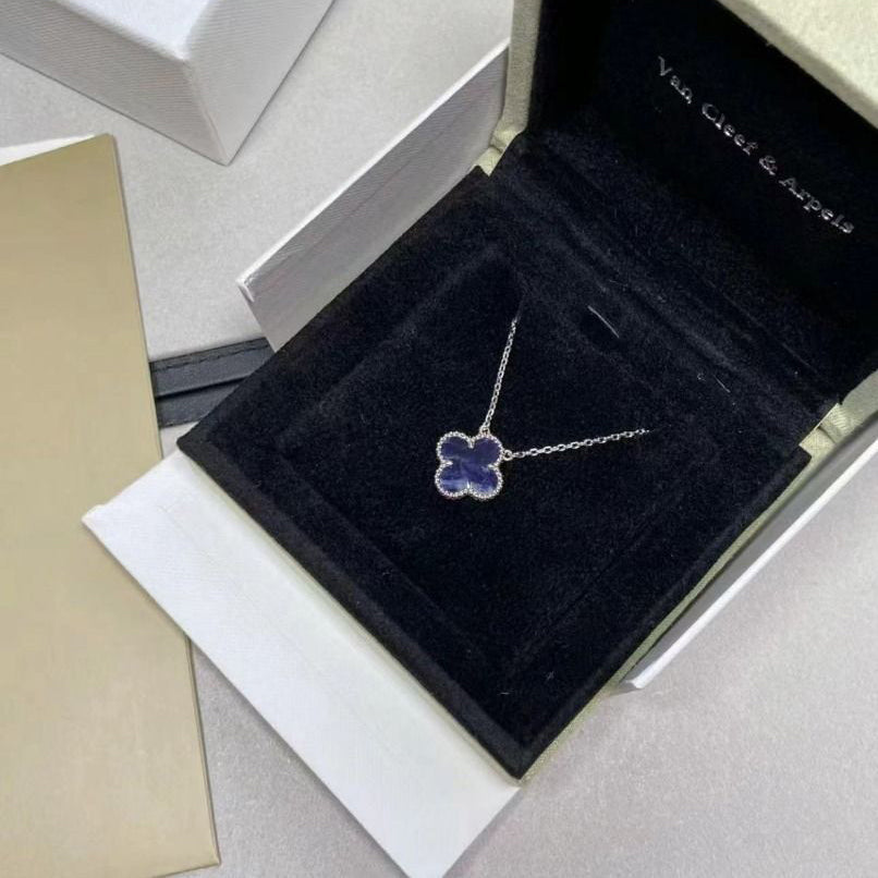 [Clara Jewels]CLOVER 15MM PIETERSITE NECKLACE SILVER