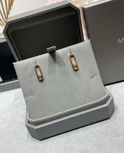 [Clara Jewely]MOVE UNO SMALL 1 DIAMOND EARRINGS