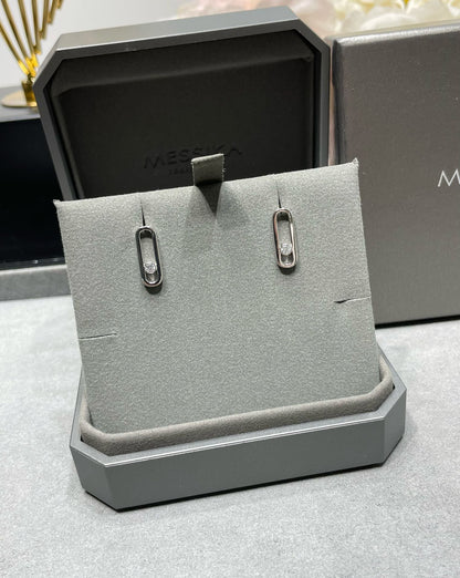 [Clara Jewely]MOVE UNO SMALL 1 DIAMOND EARRINGS