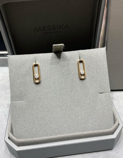 [Clara Jewely]MOVE UNO SMALL 1 DIAMOND EARRINGS