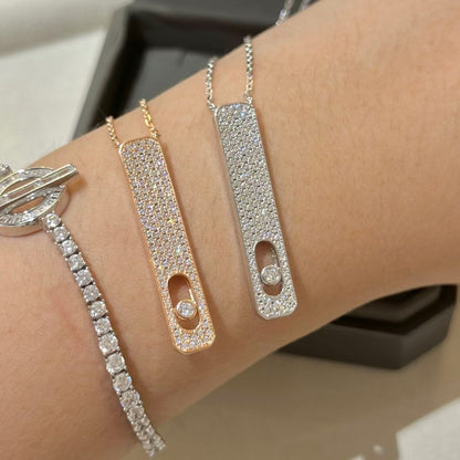 [Clara Jewely]MY FIRST DIAMOND PAVED NECKLACE