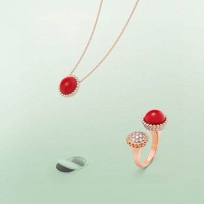[Clara Jewels]PERLEE COULEURS DIAMOND ROSE GOLD BETWEEN THE FINGER RING