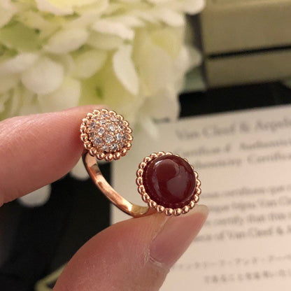 [Clara Jewels]PERLEE COULEURS DIAMOND ROSE GOLD BETWEEN THE FINGER RING