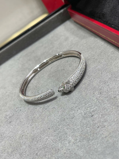 [Clara Jewels]PANTHERE FULL DIAMOND OPEN BRACELET