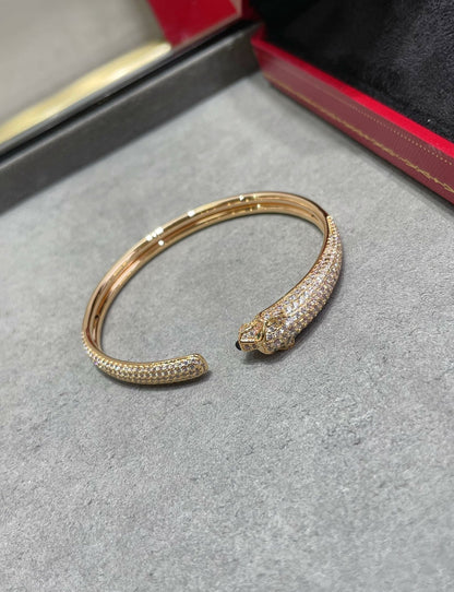 [Clara Jewels]PANTHERE FULL DIAMOND OPEN BRACELET