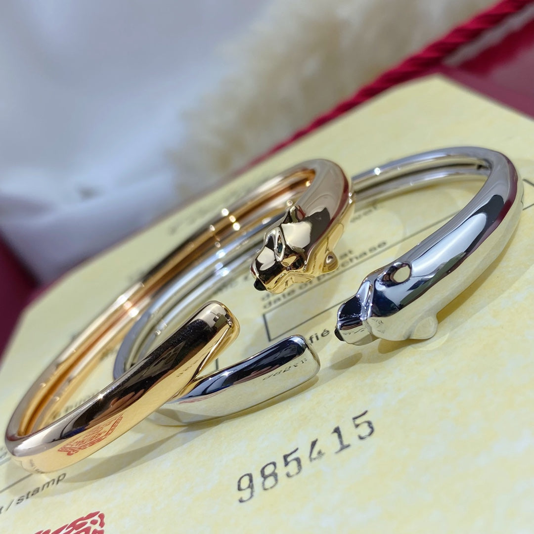 [Clara Jewels]PANTHERE SILVER OPEN BRACELET