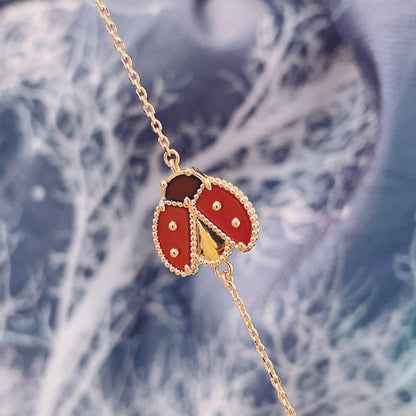 [Clara Jewels]LUCKY SPRING 1 MOTIF PINK GOLD BRACELET