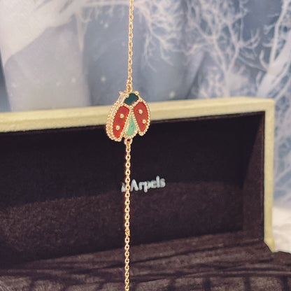 [Clara Jewels]LUCKY SPRING 1 MOTIF PINK GOLD BRACELET