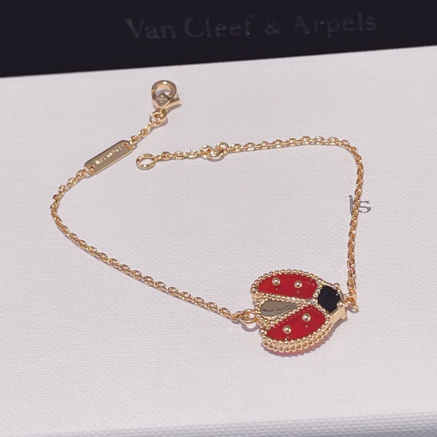 [Clara Jewels]LUCKY SPRING 1 MOTIF PINK GOLD BRACELET