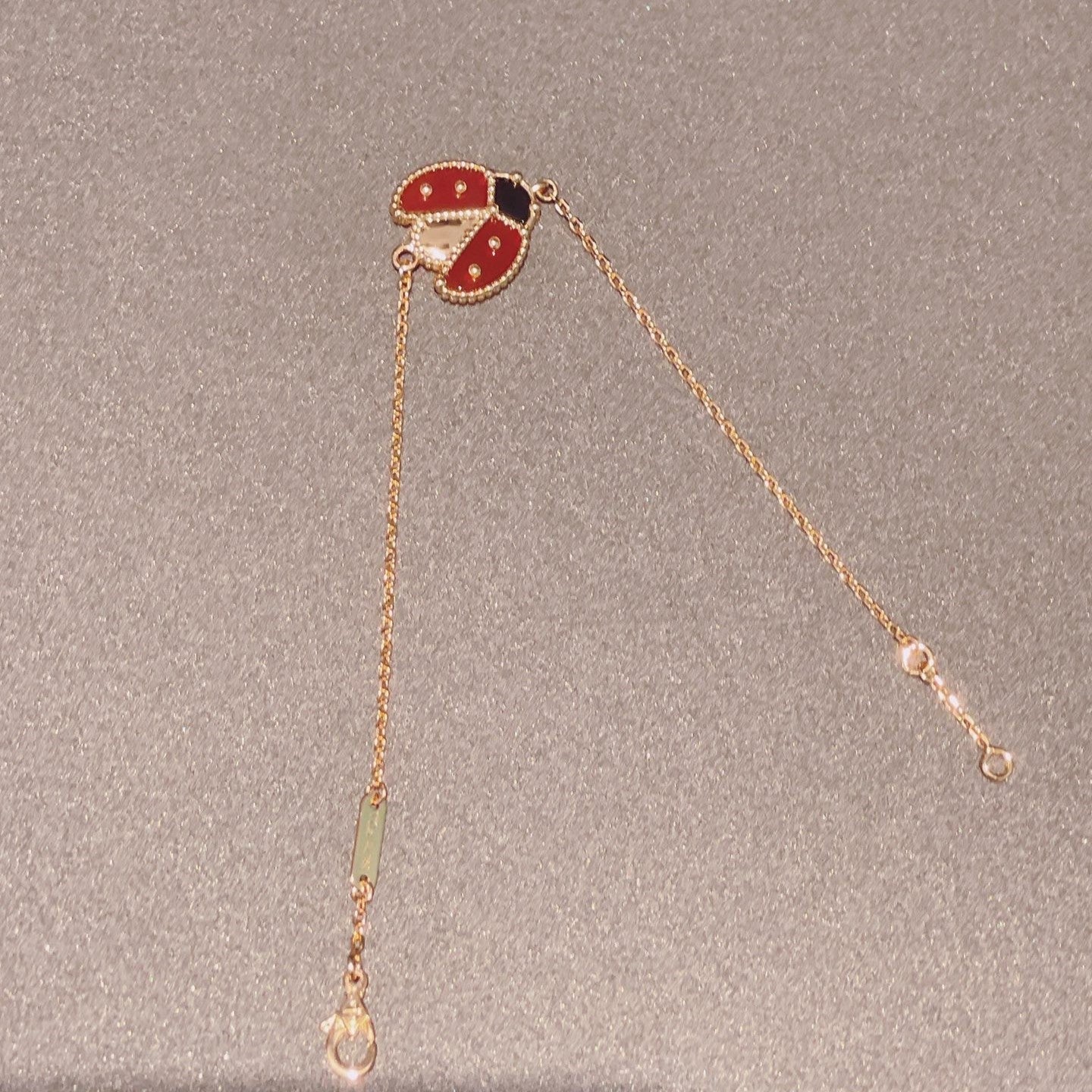 [Clara Jewels]LUCKY SPRING 1 MOTIF PINK GOLD BRACELET