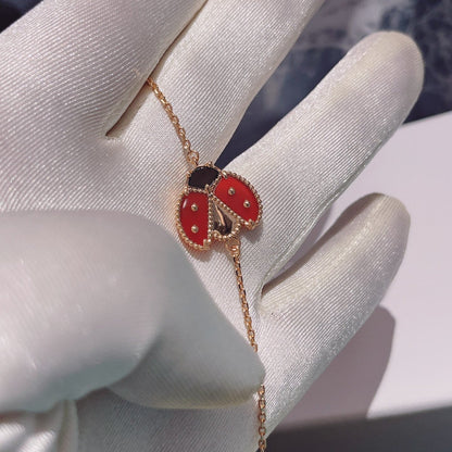 [Clara Jewels]LUCKY SPRING 1 MOTIF PINK GOLD BRACELET