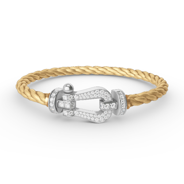 [Clara Jewels]FORCE LARGE HORSESHOE FULL DIAMOND BRACELET SILVER
