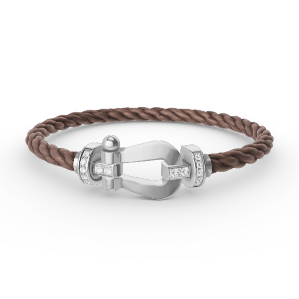 [Clara Jewels]FORCE LARGE HORSESHOE HALF DIAMOND BRACELET SILVER
