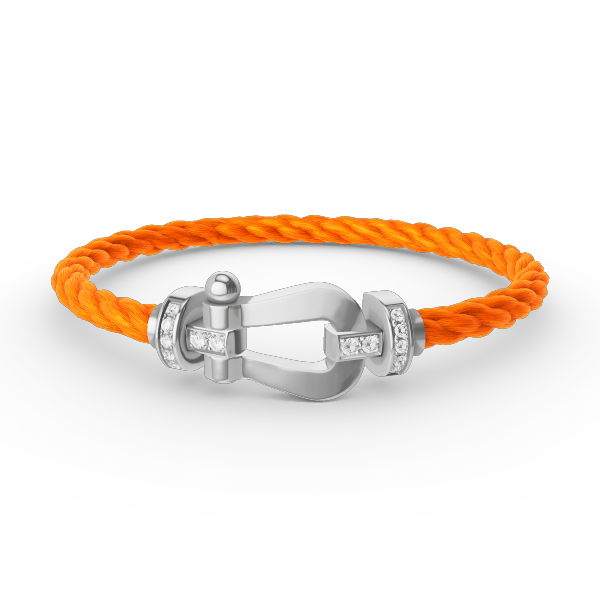 [Clara Jewels]FORCE LARGE HORSESHOE HALF DIAMOND BRACELET SILVER
