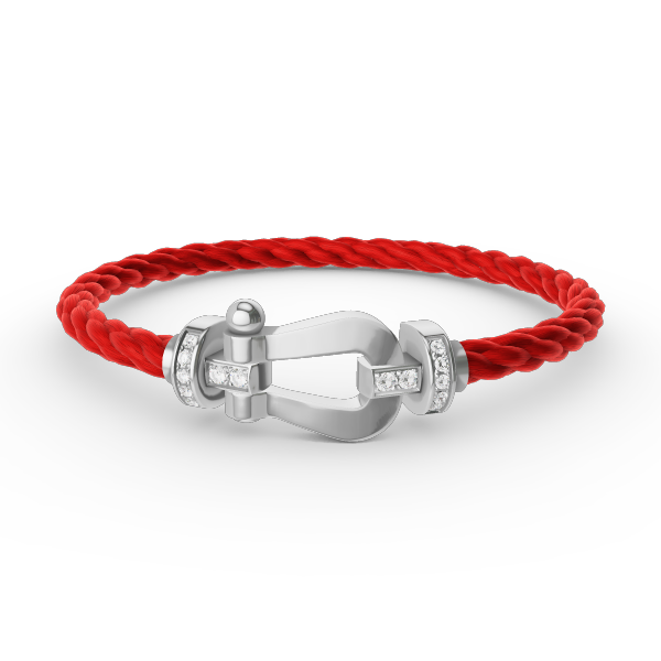 [Clara Jewels]FORCE LARGE HORSESHOE HALF DIAMOND BRACELET SILVER