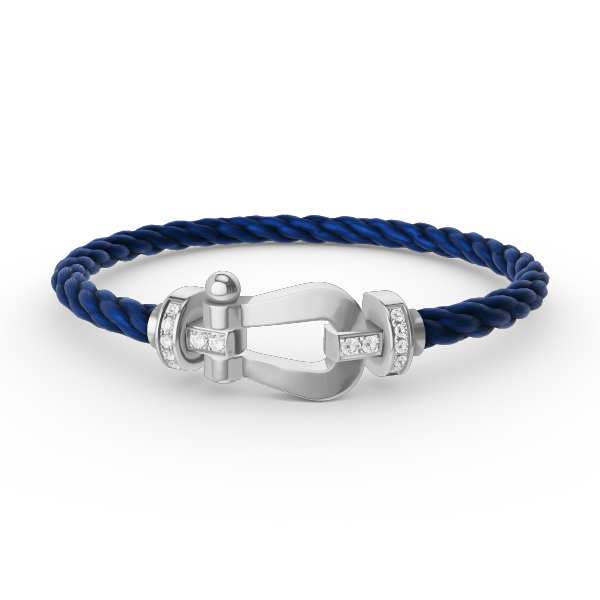 [Clara Jewels]FORCE LARGE HORSESHOE HALF DIAMOND BRACELET SILVER