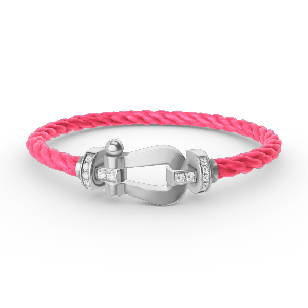 [Clara Jewels]FORCE LARGE HORSESHOE HALF DIAMOND BRACELET SILVER