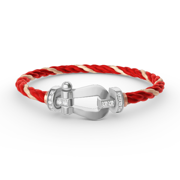 [Clara Jewels]FORCE LARGE HORSESHOE HALF DIAMOND BRACELET SILVER