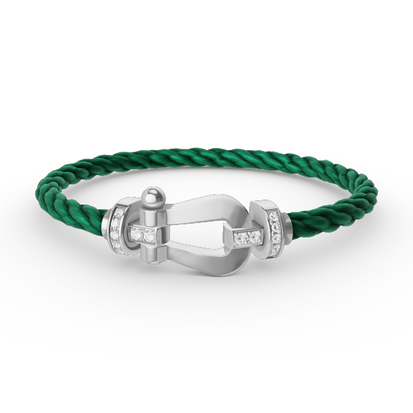 [Clara Jewels]FORCE LARGE HORSESHOE HALF DIAMOND BRACELET SILVER