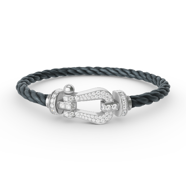 [Clara Jewels]FORCE LARGE HORSESHOE FULL DIAMOND BRACELET SILVER