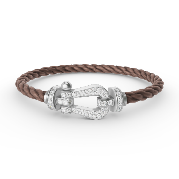 [Clara Jewels]FORCE LARGE HORSESHOE FULL DIAMOND BRACELET SILVER